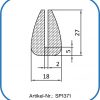 U-Profil aus Silikon, temperaturbeständig bis +180°C.