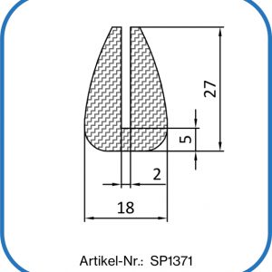 U-Profil aus Silikon, temperaturbeständig bis +180°C.
