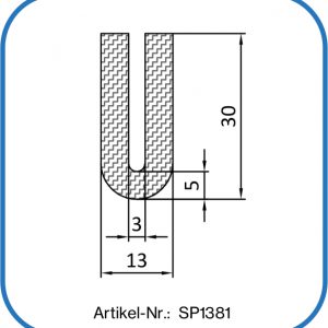 U-Dichtung aus Silikon. Deckel oder Klappendichtung in der Lebensmittelindustrie.