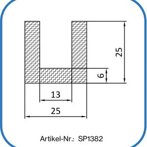Silikon-U-Profil zum Aufstecken auf eine Kante. Temperaturbeständig bis +200°C.