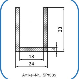 U-Profil aus Silikon. Einsatzbereich: Transportbehälter