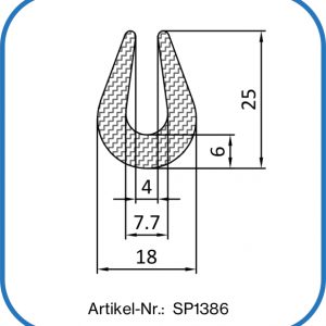 Pufferprofil zum Aufstecken aus Silikon. Einsatzbereich: Abwassertechnik.