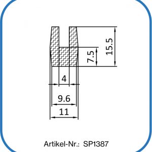 Aufsteckprofil aus Silikon für die Getränkeindustrie. In vielen Farben herstellbar.