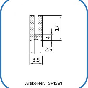 U-Profil aus Silikon für Trockenschränke. Temperaturbeständigkeit bis +250°C mit Abdichtfunktion.