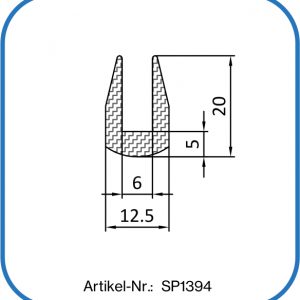 U-Profil aus Silikon für Schachtabdeckungen. Sehr robust und widerstandsfähig.