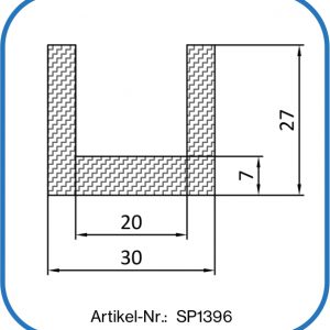 U-Profil aus Silikon. Einsatz als Pufferdichtung für Schiffe oder Boote.