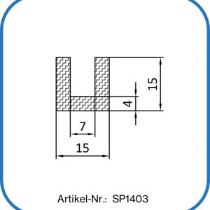 U-Kantenschutz aus Silikon. Einsatzbereich: Sondermüllbehälter, Wäscheabwurfanlagen.