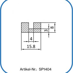 Schutzprofil aus Silikon. Klemmung auf 4 mm Blechkante. Temperaturbereich: -40°C bis +250°C