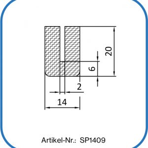 U-Dichtung aus Silikon. Aufsteckbar auf eine 2 mm Kante. Temperaturbeständigkeit bis +250°C
