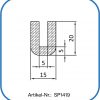 U-Profil aus Silikon. Temperaturbeständig -50°C bis +200°C
