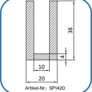 U-Profil aus Silikon. Kantenschutz in vielen Farben lieferbar. Für den Lebensmittelbereich geeignet.