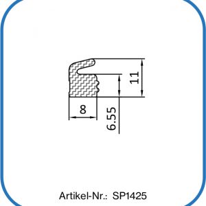 Lippendichtung aus Silikon. Einsatzbereich: Türen und Tore.