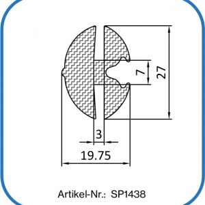 Klemmprofil aus Silikon. Zur Scheibenverglasung in Trocknungsöfen.