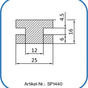 H-Dichtung aus Silikon, temperaturbeständig bis +250°C.