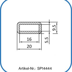 Flachdichtung mit Hohlraum aus Silicon. Einsatzbereich: Filterindustrie