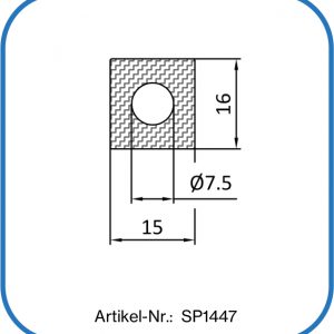Pufferprofil aus Silikon, FDA-konform, Einsatzbereich: Reinraumtechnik.