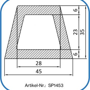 Containerdichtung aus Silikon. Beständig gegen viele Chemiekalien.