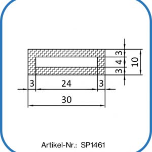 Pufferprofil aus Silikon. Einsatzbereich: Maschinenbau und Anlagenbau.
