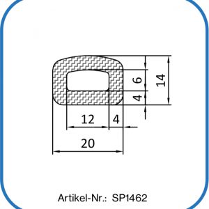 Hohlkammerdichtung aus Silikon. Einsatzbereich als Deckeldichtung in der Lebensmittelindustrie.