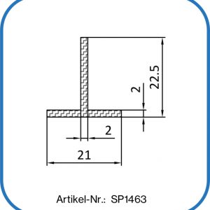 Silikon-T-Profil, Hochtemperaturdichtung. Einsatz in Trocknern.