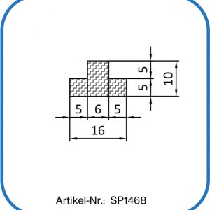 T-Formdichtung aus Silikon für Industrieöfen. In vielen Farben möglich.