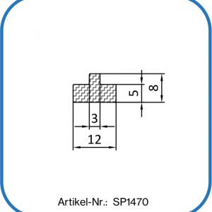 T-Profil aus Silicon für eine 3 mm Nut. Temperaturbeständig von -50°C bis +200°C.