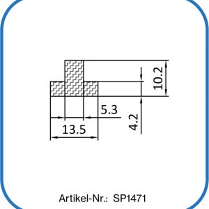 T-Dichtung aus Silikon. Temperaturbeständig von -50°C bis +200°C.