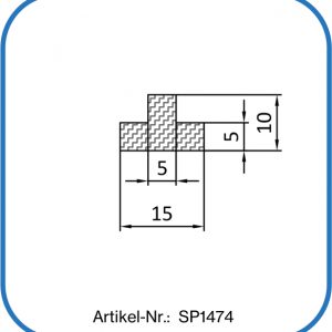 T-Profil aus Silikon auch als Abdeckprofil geeignet. Lieferbar in vielen Farben.