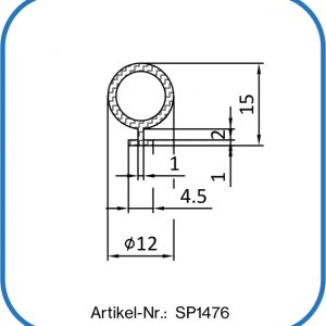 Einziehprofil aus Silikon als Schlauchdichtung für Ofentüren