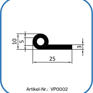 Fluor-Kautschukprofile, FKM-Fahnenprofil