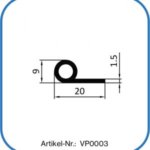 Fluor-Kautschukprofile, Viton-Fahnenprofil, FKM-Notenprofil