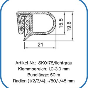 Silikonkantenschutzdichtprofil für den Lebensmittelbereich
