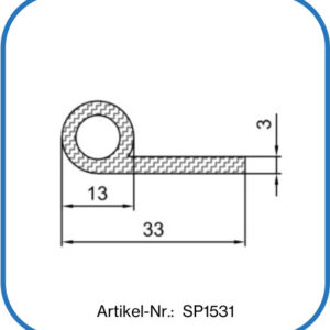 Silikonfahnenprofil, Silikonnotenprofil
