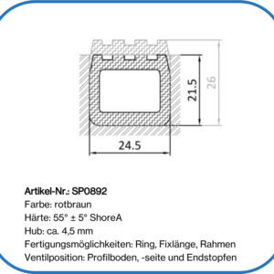 Tordichtung aufblasbare Ausführung, AIR-Dichtung; Aufblasbare Dichtung; Blähdichtung; Dynamische Dichtung; Ausrolldichtung