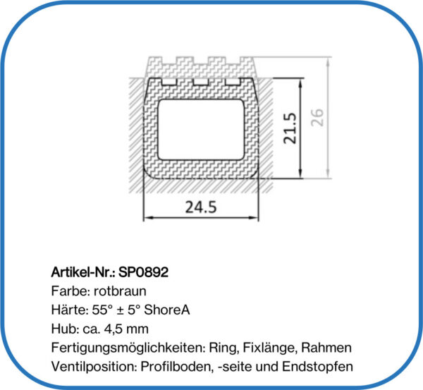 Tordichtung aufblasbare Ausführung, AIR-Dichtung; Aufblasbare Dichtung; Blähdichtung; Dynamische Dichtung; Ausrolldichtung