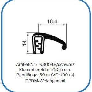 Kantenschutzdichtprofil mit seitlicher Dichtlippe