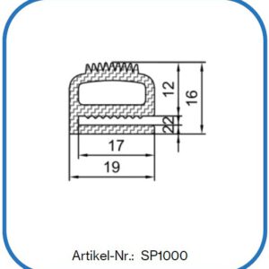 Hitzebeständiges Silikonprofil in der klassischen E-Form.